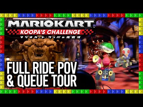 Mario Kart: Koopa's Challenge FULL RIDE WITH AR &amp; QUEUE TOUR - Super Nintendo World