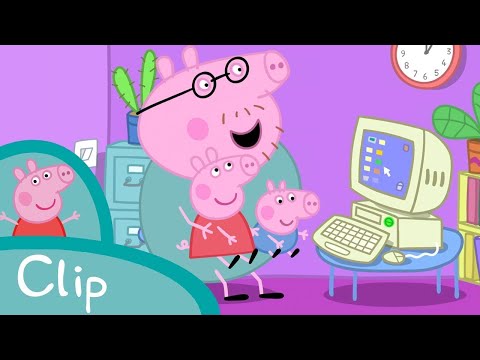 Daddy Pig Fixes The Computer 🖥️ | Peppa Pig Official Clip