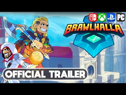 Brawlhalla: New Legend Ezio and Eivor Crossover - Gameplay Reveal Trailer