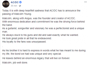 Guitarrista e fundador do AC/DC, Malcolm Young morre aos 64 anos 1 Sem título