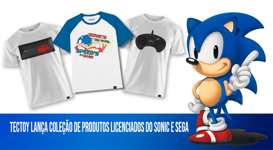 Tectoy lança camisetas licenciadas do SONIC e da SEGA