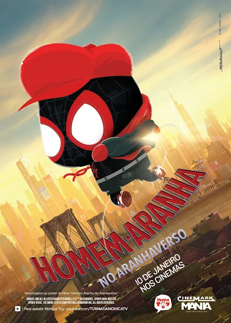 Turma da Mônica e Homem-Aranha no Aranhaverso no Crossover 2 Pôster Turma da Mônica em “Aranhinhas do Universo”