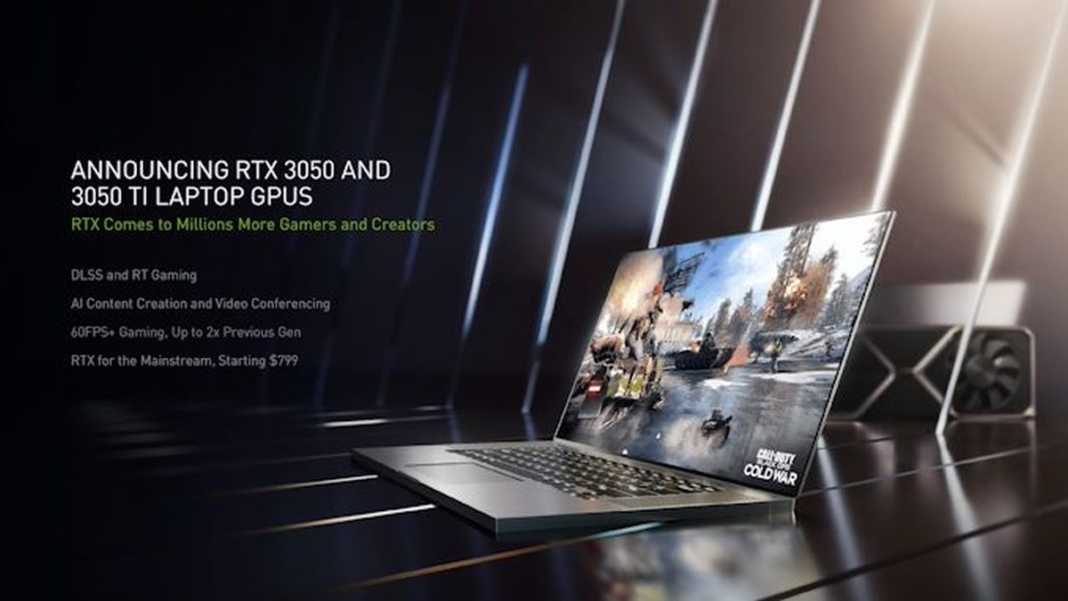NVIDIA: GeForce RTX 3050 e Geforce RTX Ti chegam aos notebooks