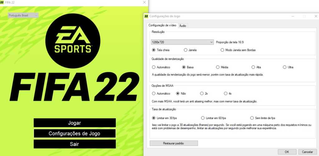 Fifa 22: rodará em placas mais antigas (PC fraco)? 3 fifa 22 configurar acesso