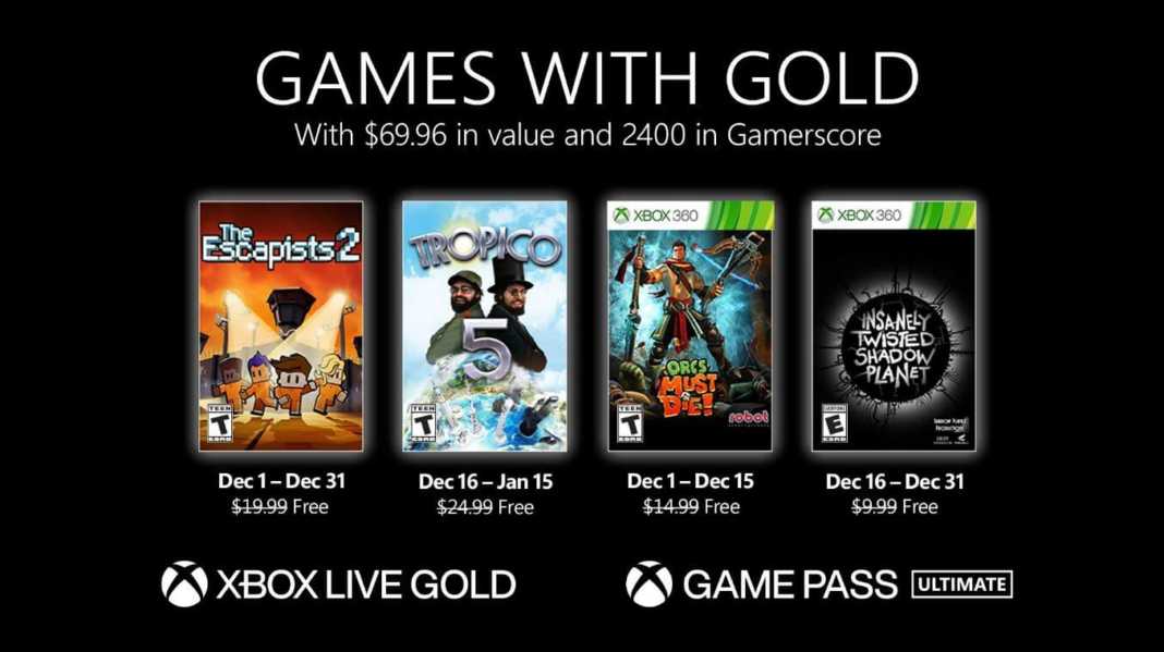 Games With Gold: Jogos de dezembro 2021 foram revelados