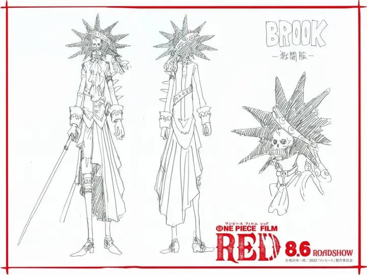 One Piece Red: Confira os novos visuais do bando de Luffy 2 brookred