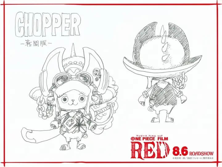 One Piece Red: Confira os novos visuais do bando de Luffy 3 chopperred
