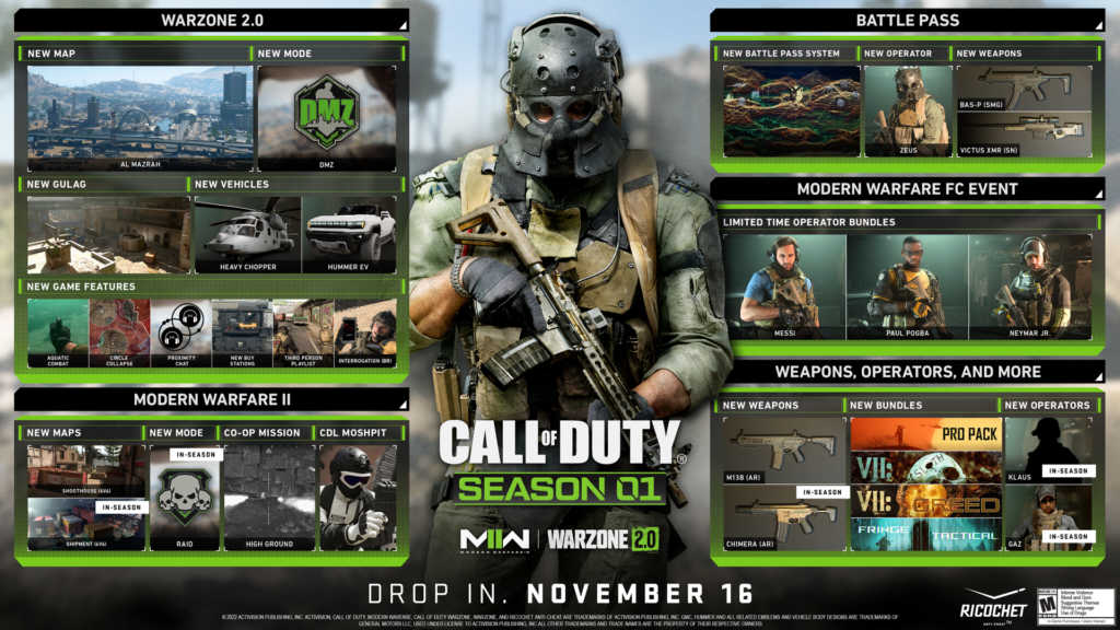 Modern Warfare e Warzone 2.0: confira o novo Passe de Batalha!