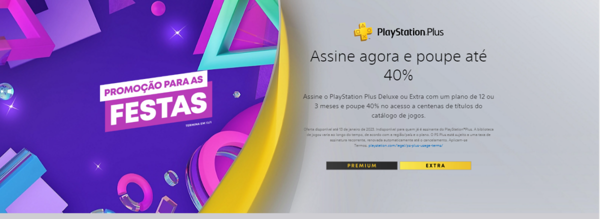 Assinaturas da PS Plus Extra e Deluxe estão em promoção com até R$ 140 de  desconto