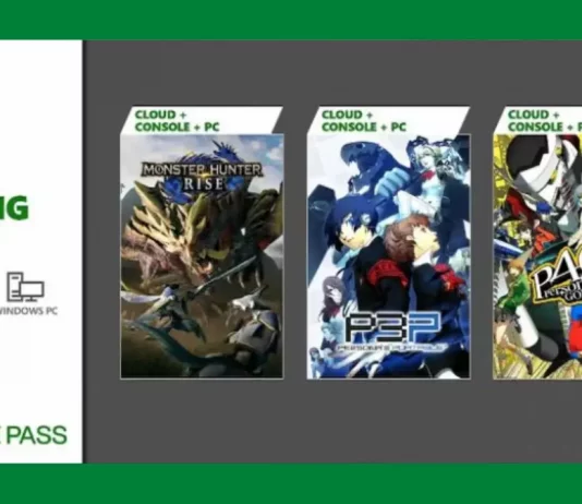 Xbox Game Pass Janeiro Monster Hunter Rise Persona 4 Golden Persona 3 Portable