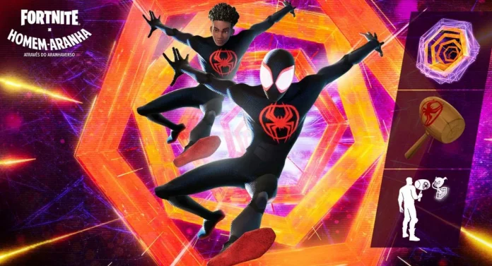 Aranhaverso Fortnite homem-aranha miles morales