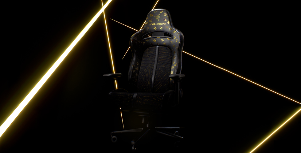 Razer e Dolce&Gabbana anunciam coleção de colecionador 3 deg razer chair gold 1