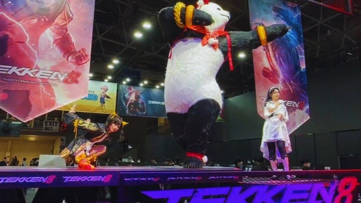 Panda no estande da BandaI Namco na Tokyo Game Show 2023