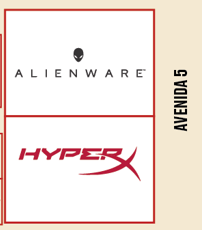 Alienware e HyperX  situados na Avenida 5