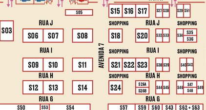 Guia BGS 2023: Passo a passo nos estandes do evento! 28 BGS Shopping - Avenida 7, entre as ruas G, H, I, J