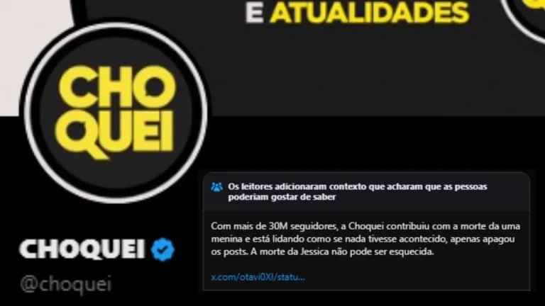 Página da Choquei some da busca do X; entenda o caso
