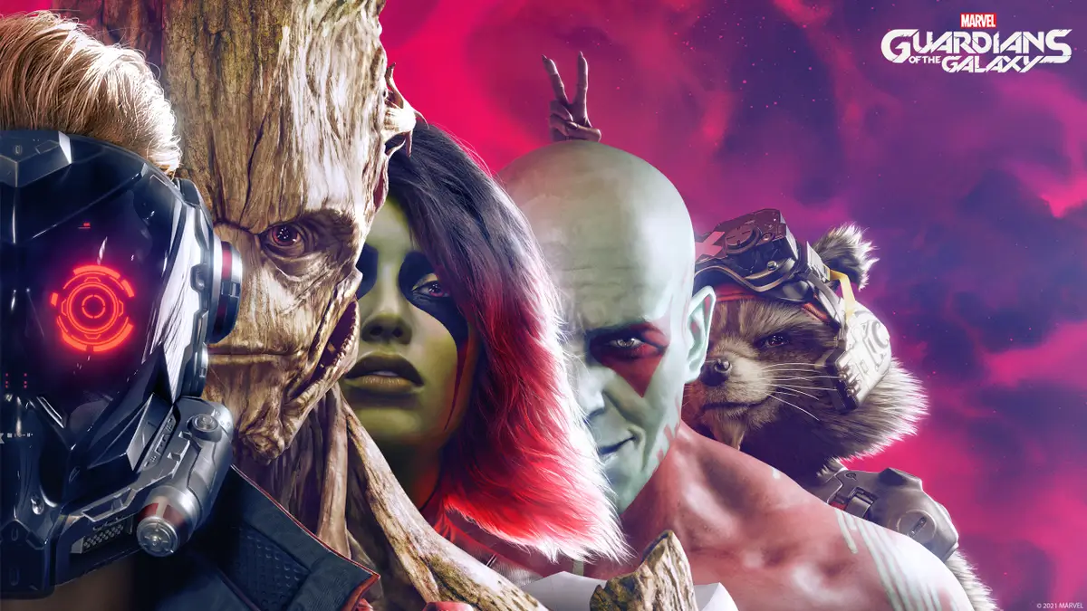 Senhor das Estrelas, Gamora, Drax, Rocket Raccoon e Groot 