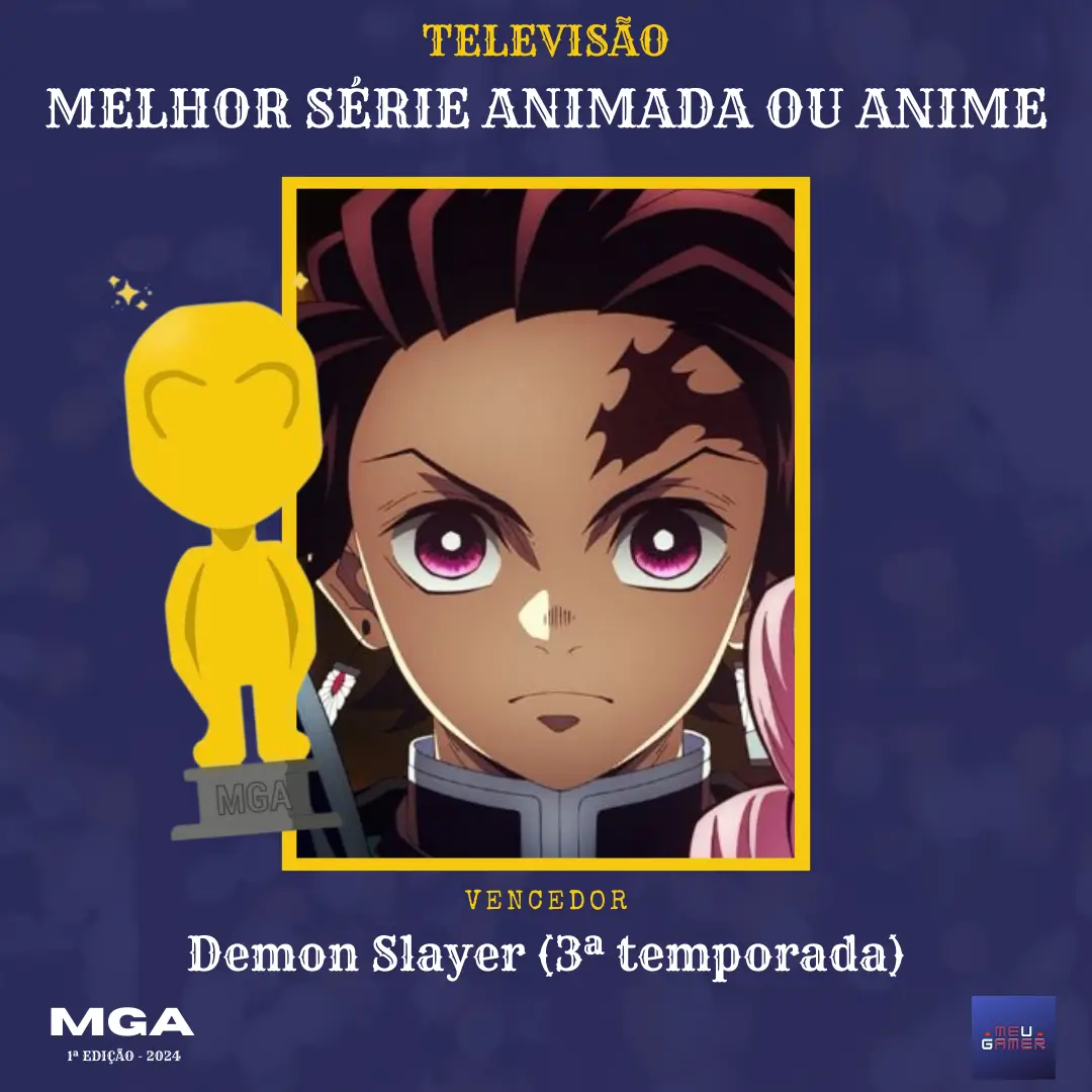 demon slayer melhor série animada ou anime meugamer awards