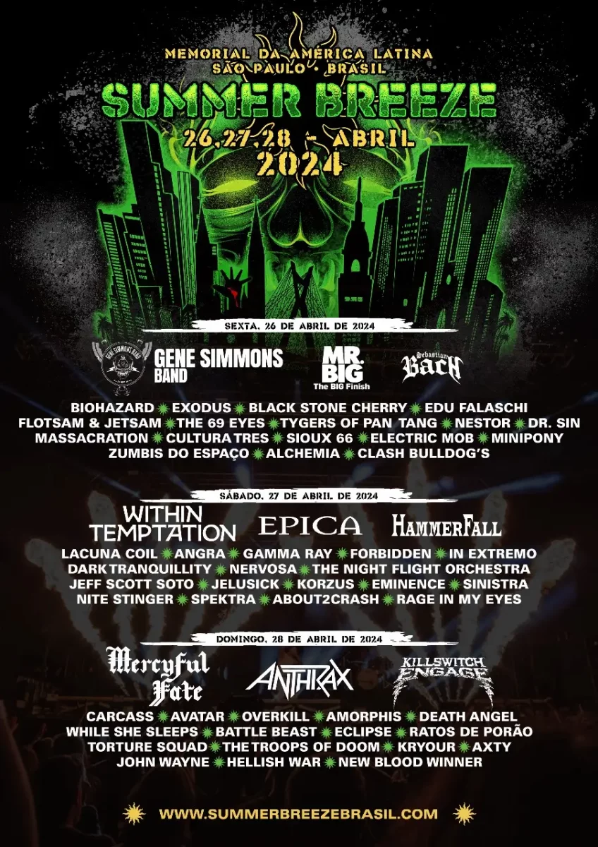 summer breeze brasil 2024 lineup oficial poster