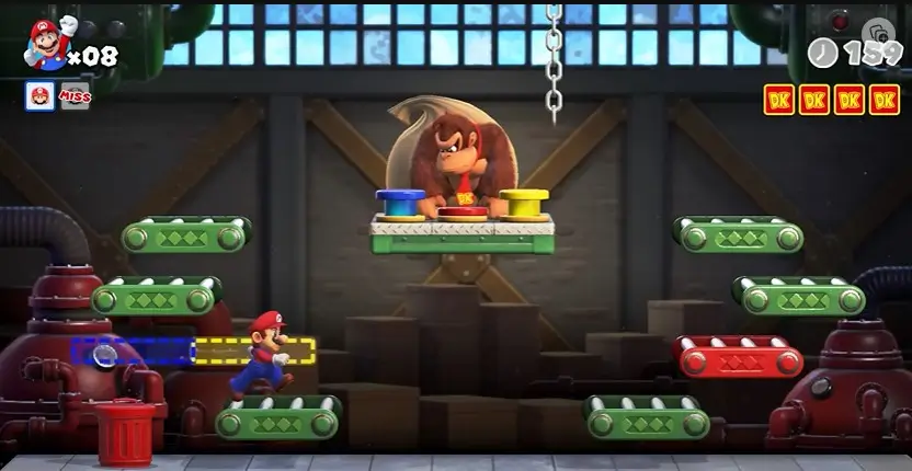 Donkey e Mario em sua rivalidade no icònico game