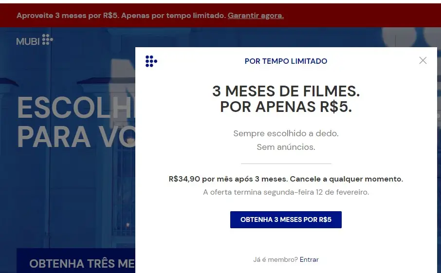 mubi 3 meses oferta