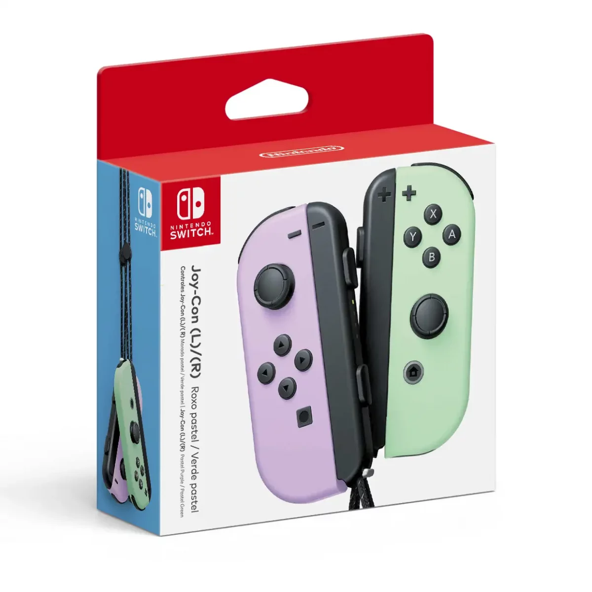 Joy Con Pastel rosa verde 2