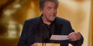 O mítico ator Al Pacino esquece de anunciar os indicados ao prêmio de Melhor Filme no Oscar de 2024