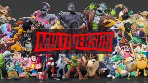 A imagem representa os diversos personagens do jogo Multiversus.