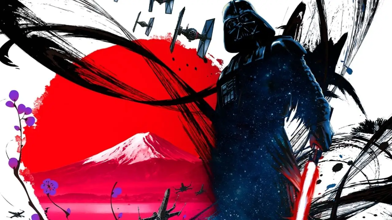 Darth Vader e Monte Fuji se encontram na arte da Star Wars Celebration Japan 2025