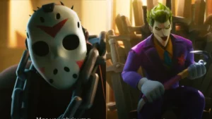 A imagem com Jason e Coringa no jogo MultiVersus.