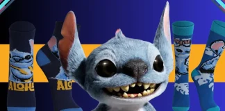 Imagem das meias lupo do Stitch confira