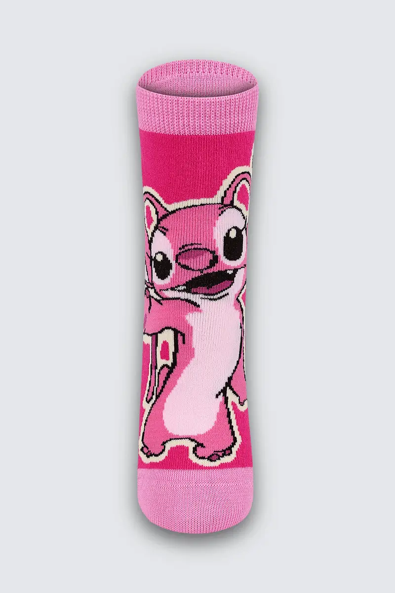 Lupo lança coleção de meias do Stitch inspirado no live-action da Disney 3 meia modelo rosa stitch angel detalhes