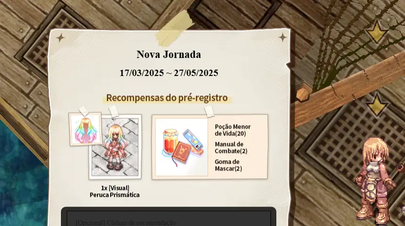 Ragnarok Online Latam está com pré-registro aberto; conheça o jogo clássico dos MMORPGs! 1 Recompensas dos pacotes de pré-registro: Imagem: Reprodução / Gravity