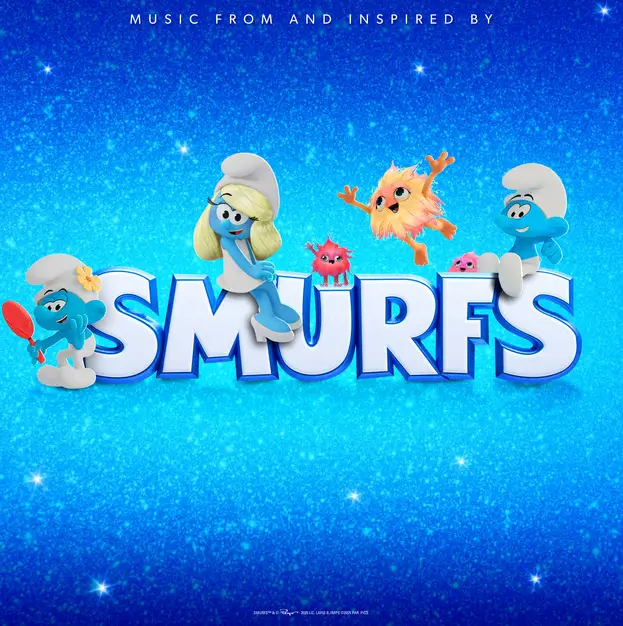 Trilha sonora do novo filme dos Smurfs aposta em Rihanna, Cardi B e outros 1 Capa do álbum Smurfs 2025