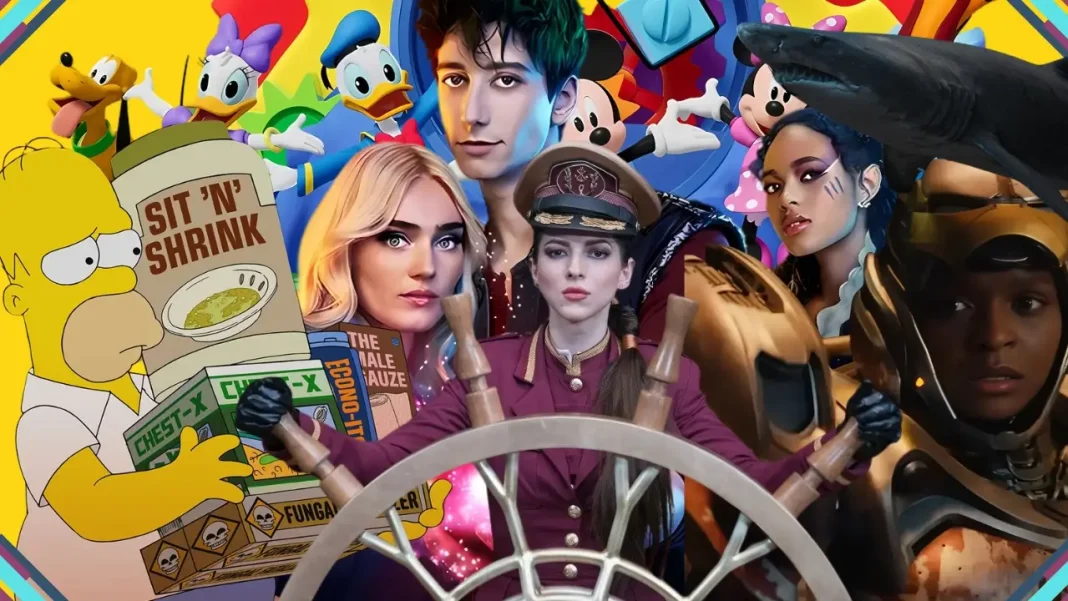 Personagens das produções que estão no catálogo do Disney+ em julho de 2025.