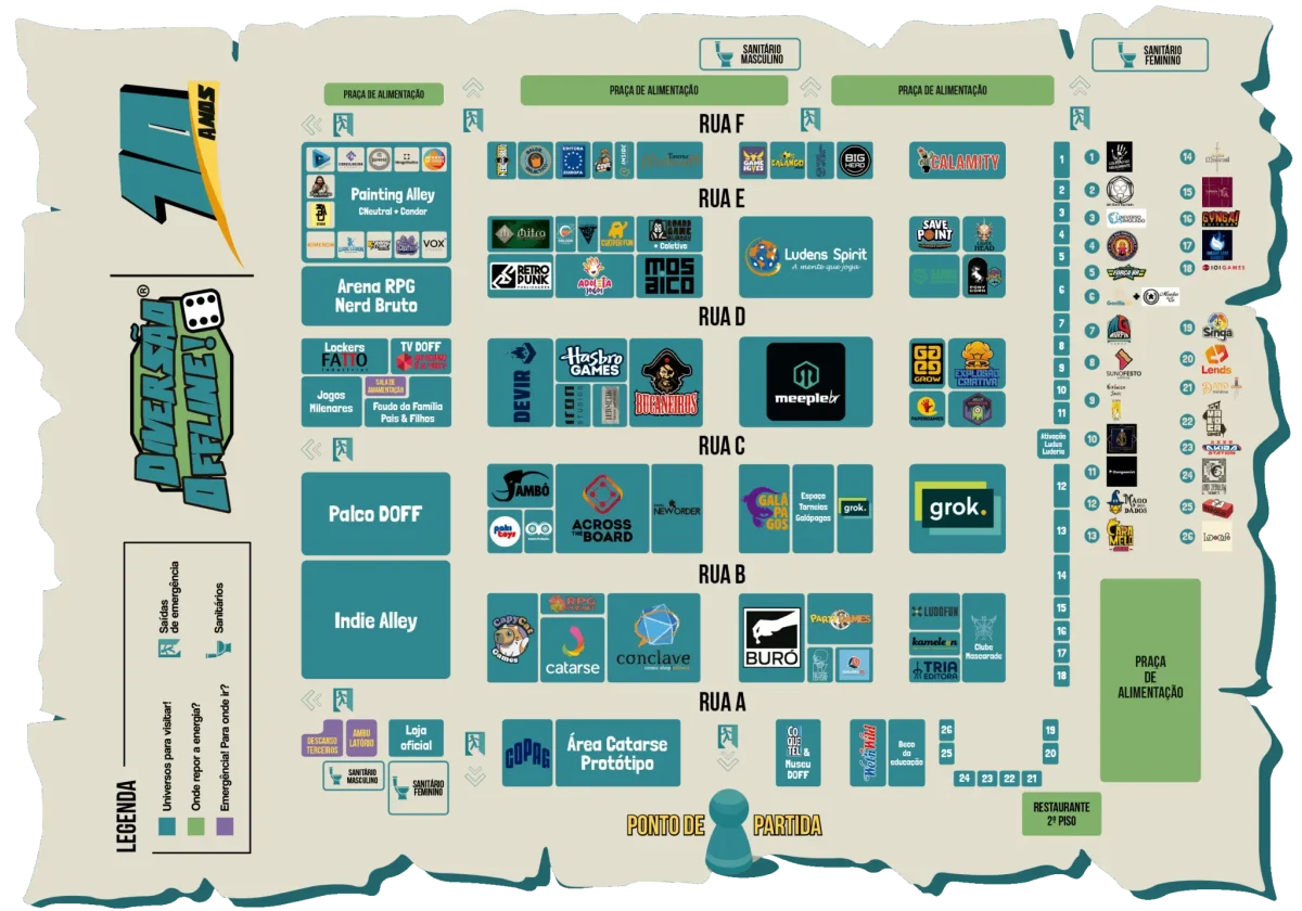 Mapa Oficial do Diversão Offline 2025 é Revelado 1 Mapa do evento DOFF 2025 — (Reprodução)