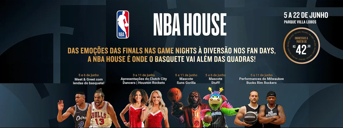 NBA House 2025: Lendas da NBA Invadem São Paulo, além de Clutch City Dancers, The Gorilla 1 nba house fan day brasil 2025 imagem