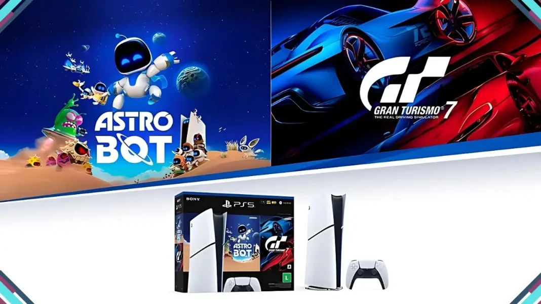 PlayStation lança bundle do PS5 com Astro Bot e Gran Turismo 7 nas lojas do brasil