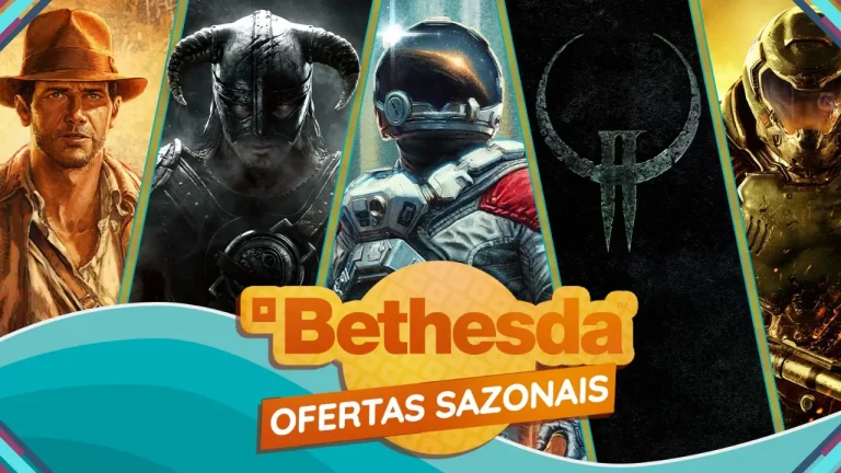 Jogos da Bethesda com até 80% off na Promoção de Férias do Steam.