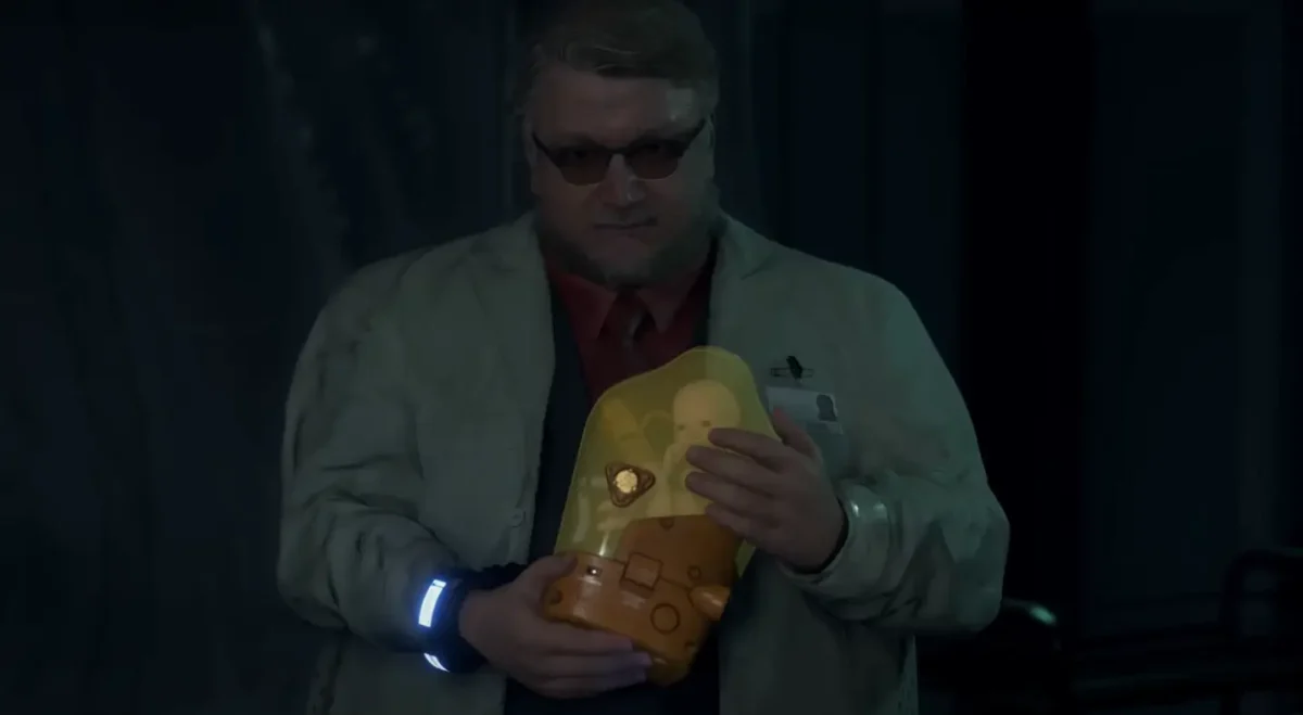 Guillermo del Toro empresta sua aparência para o personagem Deadman em DS2 segurando Low.