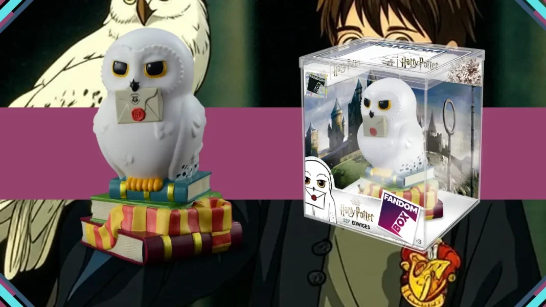 A imagerm representa o colecionável da Coruja de Harry Potter