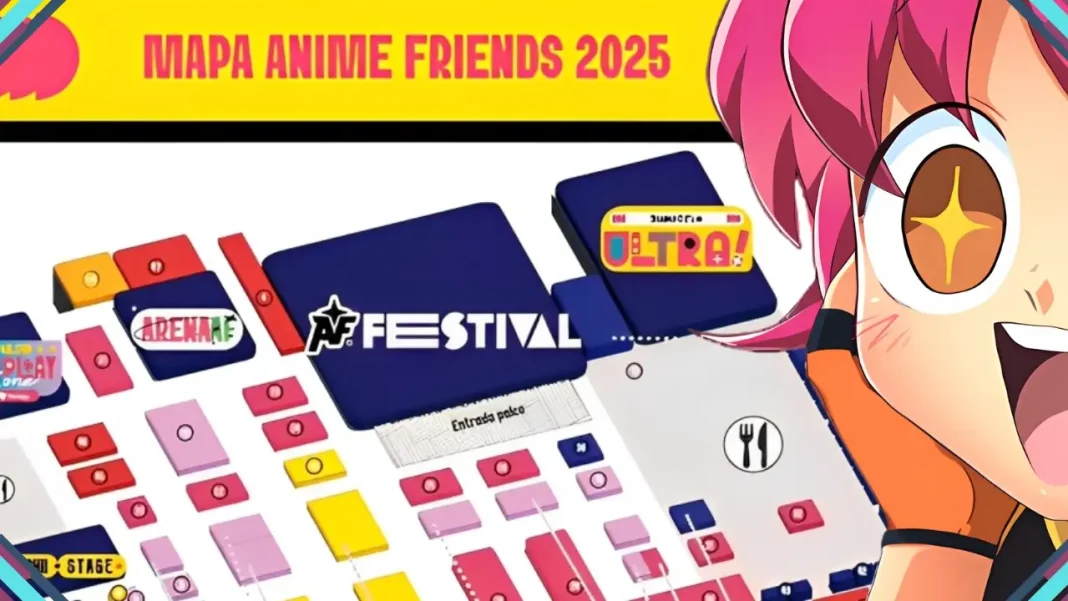 Anime Friends 2025 mapa oficial do evento