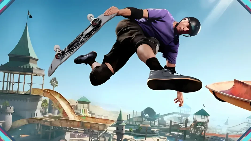 A imagem representa o jogo Tony Hawk’s Pro Skater 3 + 4