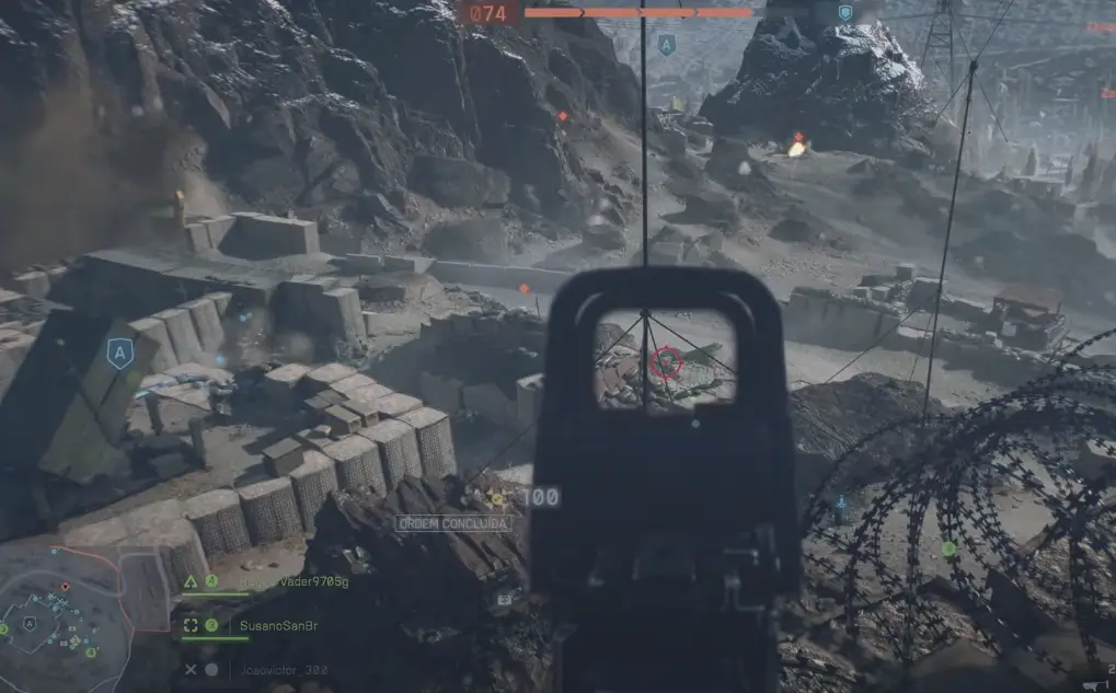 Cena do jogo Battlefield 6 vista do alto