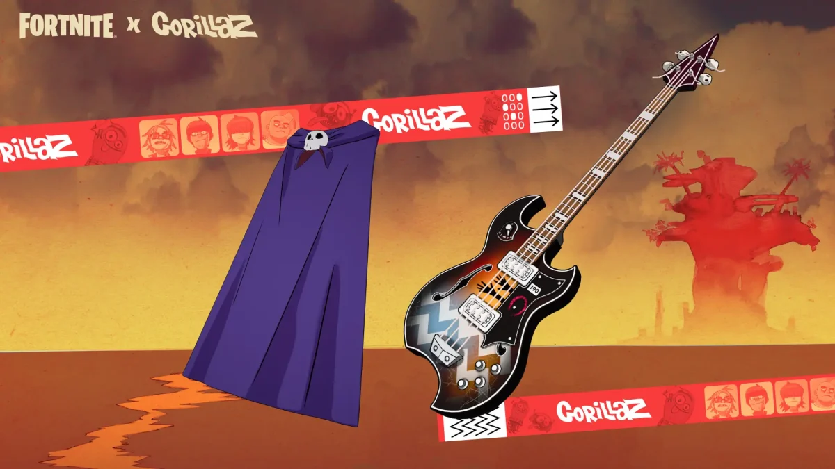 Gorillaz chegam ao Fortnite Festival como Ícones da Temporada 10 4 gorillza fortinite festival skin 004 temporada 10 detalhes