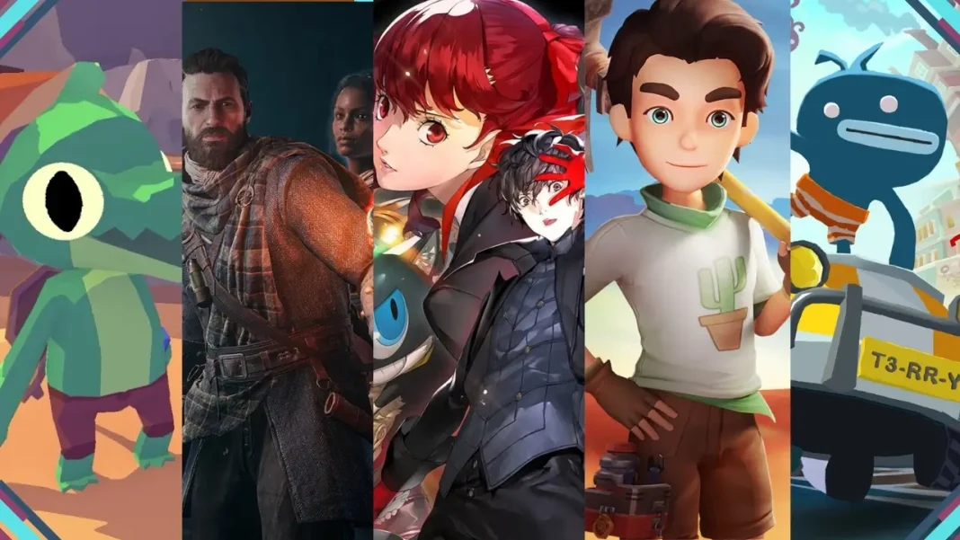 Imagem trazendo novidades de agosto em jogos para o Humble Bundle Choice com Persona 5 Royal e mais jogos