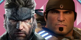 Jogador observando gráficos de desempenho de dois jogos populares no PC, refletindo baixa adesão na plataforma Steam para Metal Gear Solid Delta e Gears of War: Reload