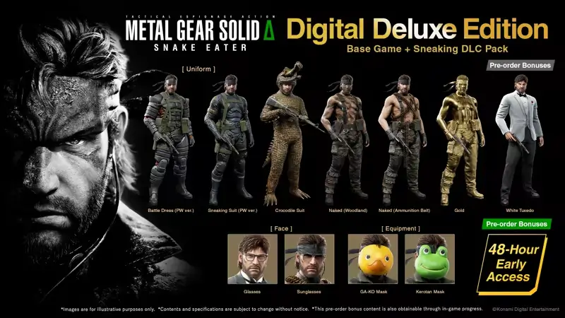 Metal Gear Solid Delta: Snake Eater já disponível para jogar 1 Imagem do jogo Metal Gear Solid Delta: Snake Eater, skins oficiais