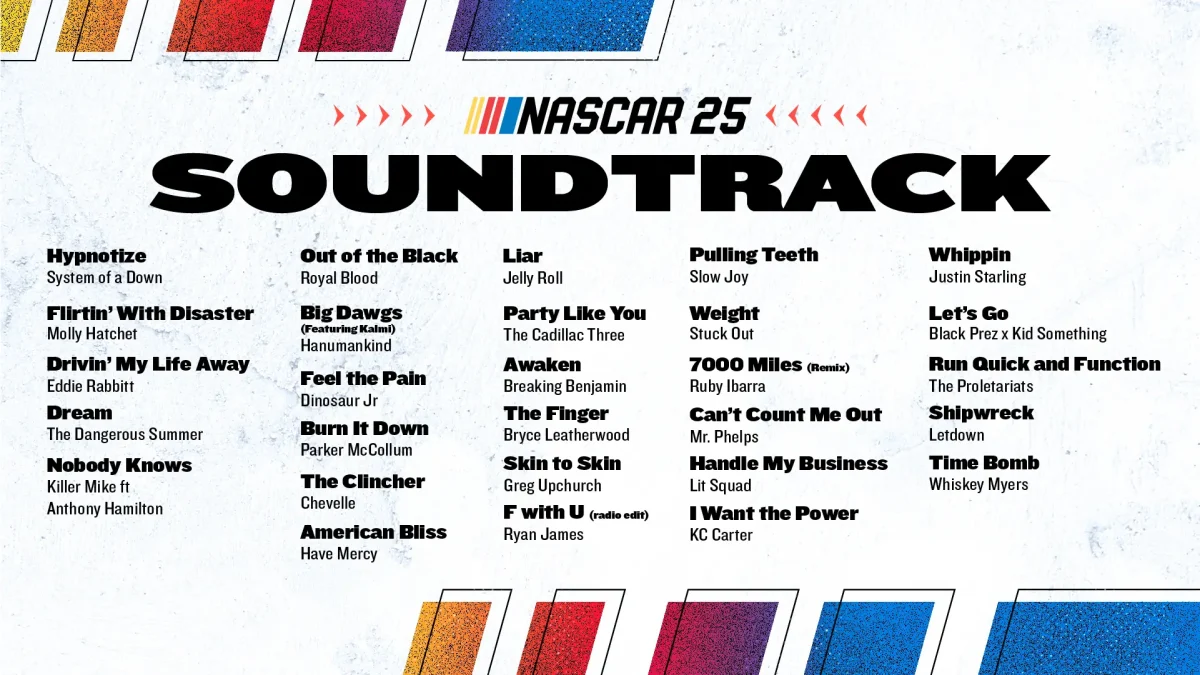 System of a Down encabeça lista da trilha sonora de NASCAR 25 1 Nascar 25 soundtrack oficial do jogo