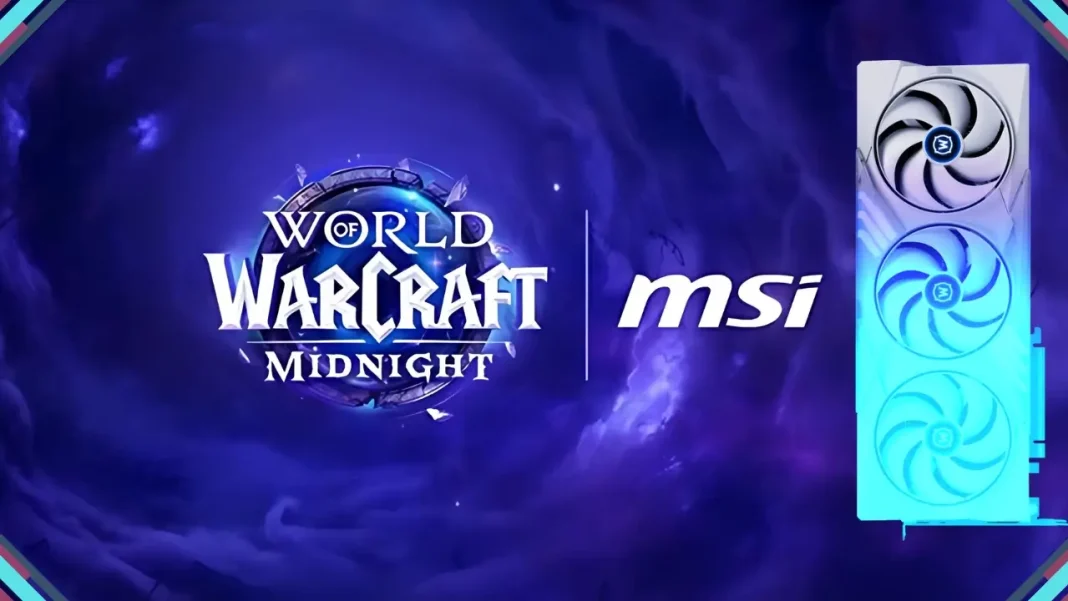 A imagem é uma exibição da futura placa de vídeo inspiradada em World of Warcraft: Midnight